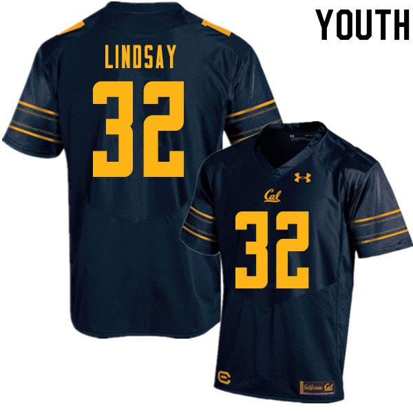 Youth #32 JJ Lindsay Cal Bears College Football Jerseys Sale-Navy - Click Image to Close